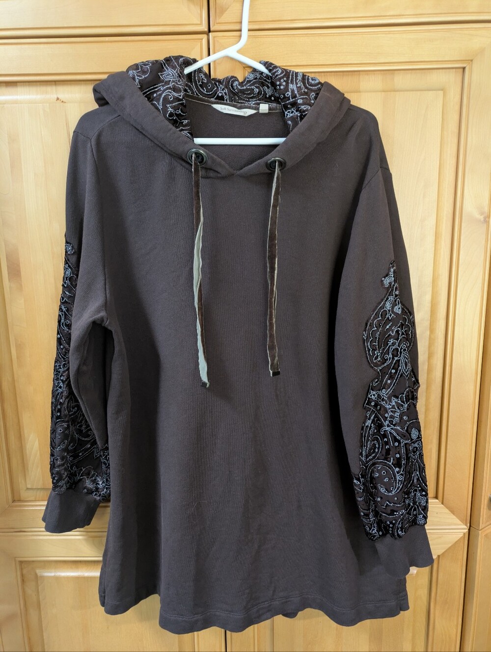 Soft Surroundings Tunic Hoodie L